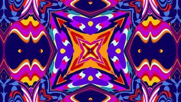 Abstract colorful psychedelic video for summer music festival