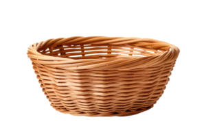 AI generated basket on isolated transparent background png