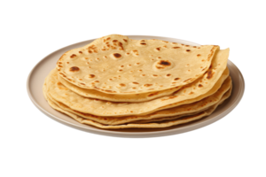 ai generado indio chapati aislado en transparente antecedentes png