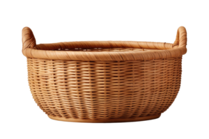 AI generated basket on isolated transparent background png