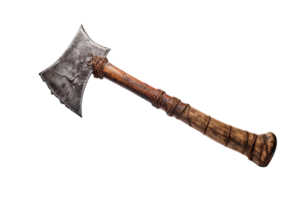 AI generated axe on an isolated transparent background png