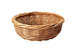 AI generated basket on isolated transparent background png