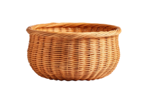 AI generated basket on isolated transparent background png