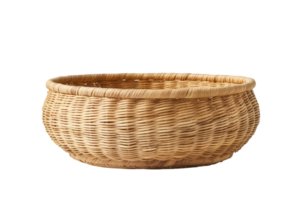 AI generated basket on isolated transparent background png