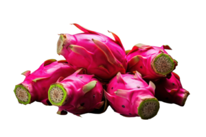 AI generated pitaya fruit on an isolated transparent background png