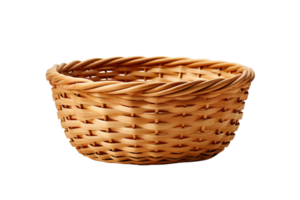 AI generated basket on isolated transparent background png