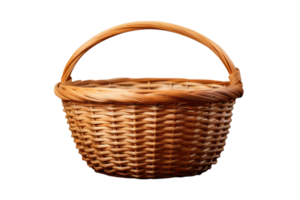 AI generated basket on isolated transparent background png