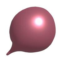 Glossy Pink Speech Bubble Render With 3D Effect and Soft Shadows vector