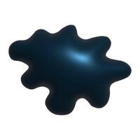 Elegant Blue 3D Abstract Shape With Soft Edges and Luminous Center vector