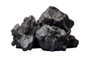 AI generated raw coal on an isolated transparent background png