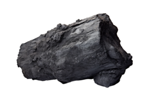 AI generated raw coal on an isolated transparent background png