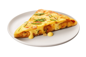 AI generated omelet on an isolated transparent background png