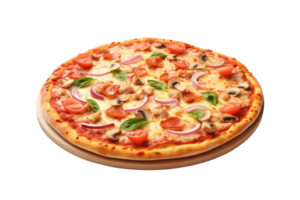 AI generated pizza on an isolated transparent background png