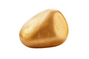 AI generated gold stone on an isolated transparent background png