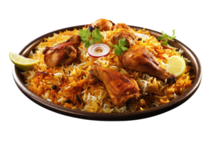 ai generado pollo Biryani en aislado transparente antecedentes png