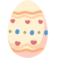 an easter egg with hearts on it png