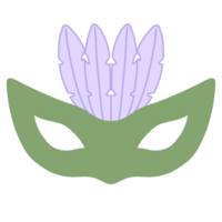 en lila mask med lila blommor på den png