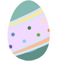 an easter egg with polka dots on it png