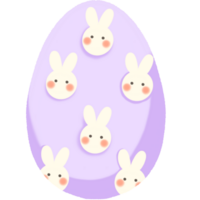 an easter egg with bunnies on it png