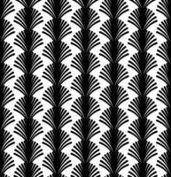 Black Geometric Art Deco Pattern Design with White Background vector