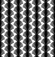 Black Geometric Art Deco Pattern Design with White Background vector