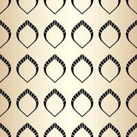 Art Deco Light Gold background with Black Pattern vector