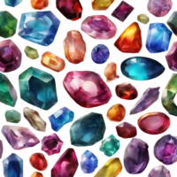 ai généré une collection de gemmes et gemmes sur une transparent Contexte png