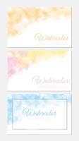 Watercolor Abstract Background Illustration Set vector