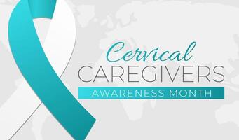 Cervical Cancer Awareness Month Background Illustration Banner vector