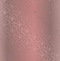 Rose Gold Abstract Outline Floral Pattern Background vector