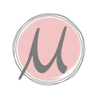 Feminine U Logo Template Design vector