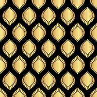 Art Deco Black Gold Pattern with Geometric Shapes vector