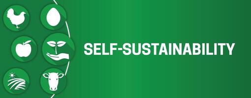 Self-Sustainability Illustration Background vector