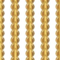 Art Deco Vertical White Gold Pattern Design vector