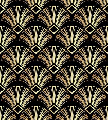 Art Deco Gatsby Ornament Pattern Background