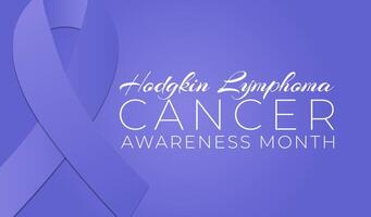 Violet Hodgkin Lymphoma Cancer Awareness Month Background Illustration vector