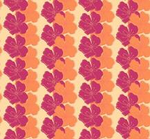 Exotic Pink Orange Floral Pattern Background vector