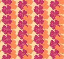 Exotic Pink Orange Floral Pattern Background vector