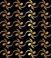 Black Gold Abstract Floral Pattern vector