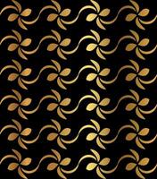 Black Gold Abstract Floral Pattern vector