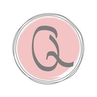 Feminine Q Logo Template Design vector