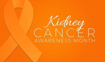 Orange Kidney Cancer Awareness Month Background Illustration vector