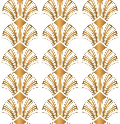 Light Gold Geometric Gatsby Art Deco Pattern Background Design