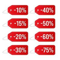 Sale Price Tag Labels vector