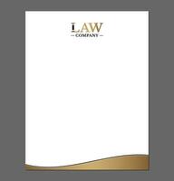 Law or Attorney Letterhead Template for Print with Logo vector