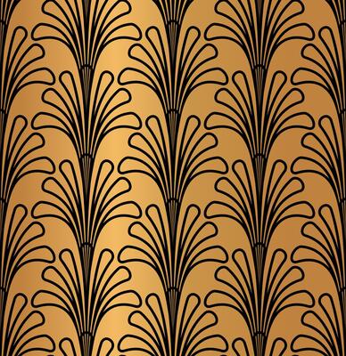 Art Deco Gatsby Ornament Outline Pattern Background