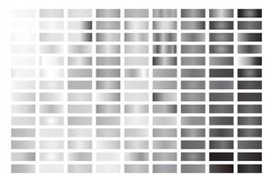 Metal Gray Gradient Collection of Color Swatches vector