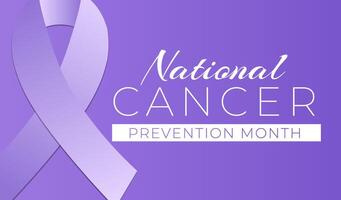 National Cancer Prevention Month Background Illustration Banner vector