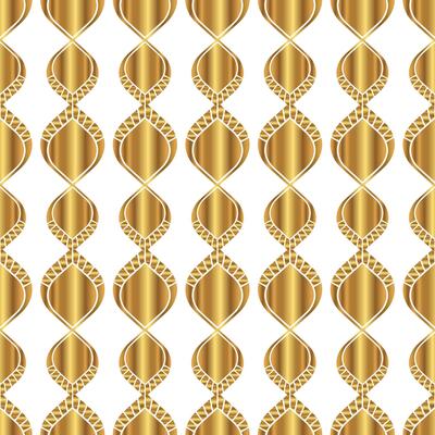 Art Deco White Gold Pattern Design