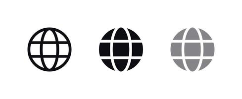 Globe Icon Set vector
